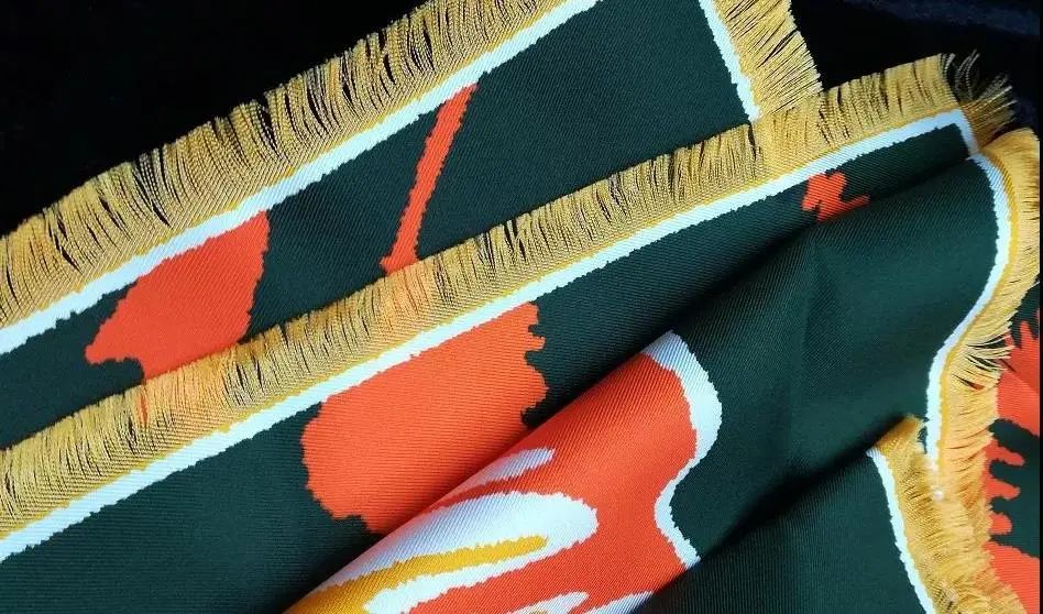 Digital printing of silk scarves