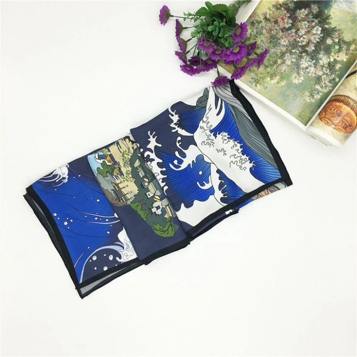 Digital Print Personalized Silk Scarf